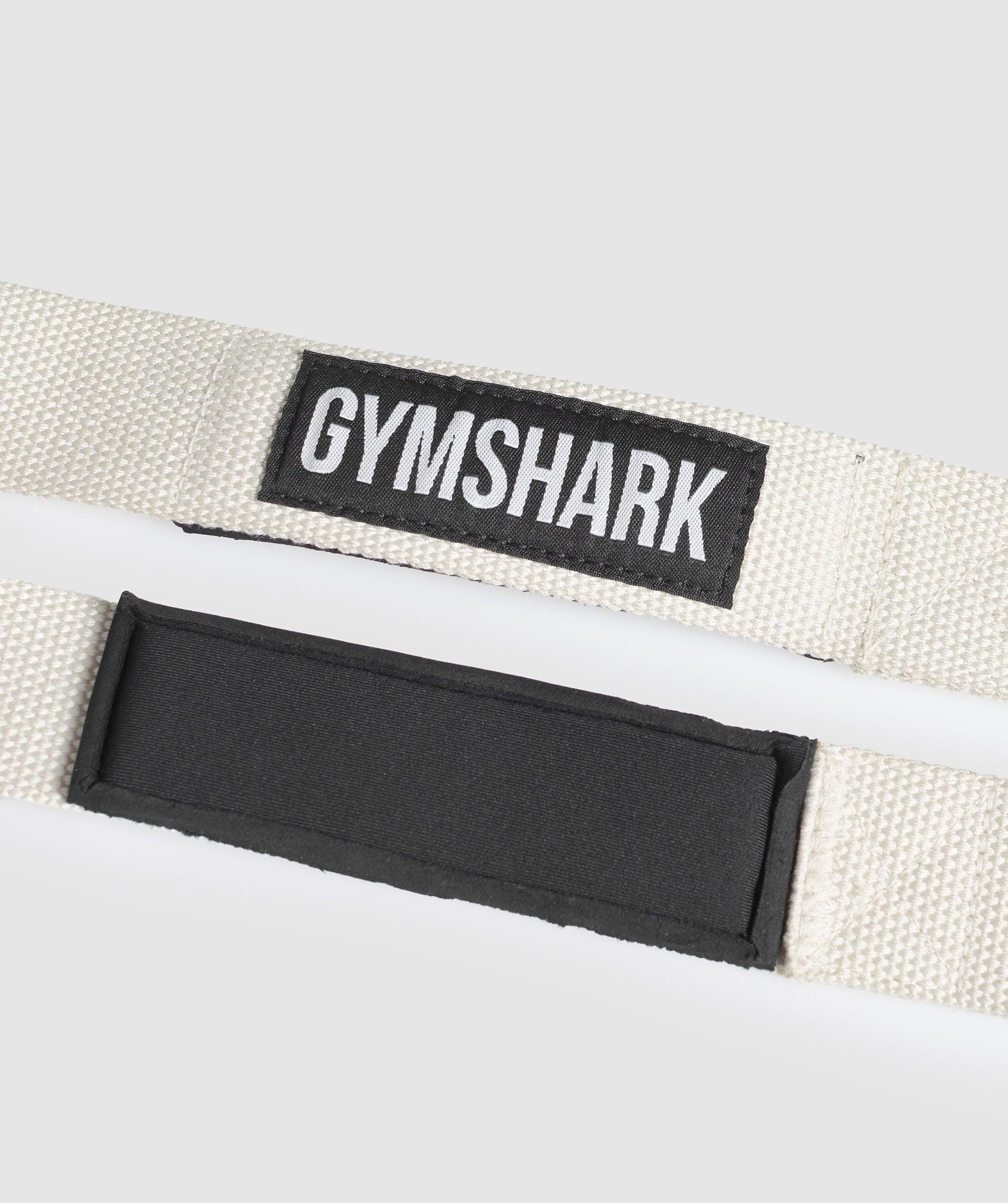 Gymshark Silicone Lifting Straps - Oat White Unisex Product Image