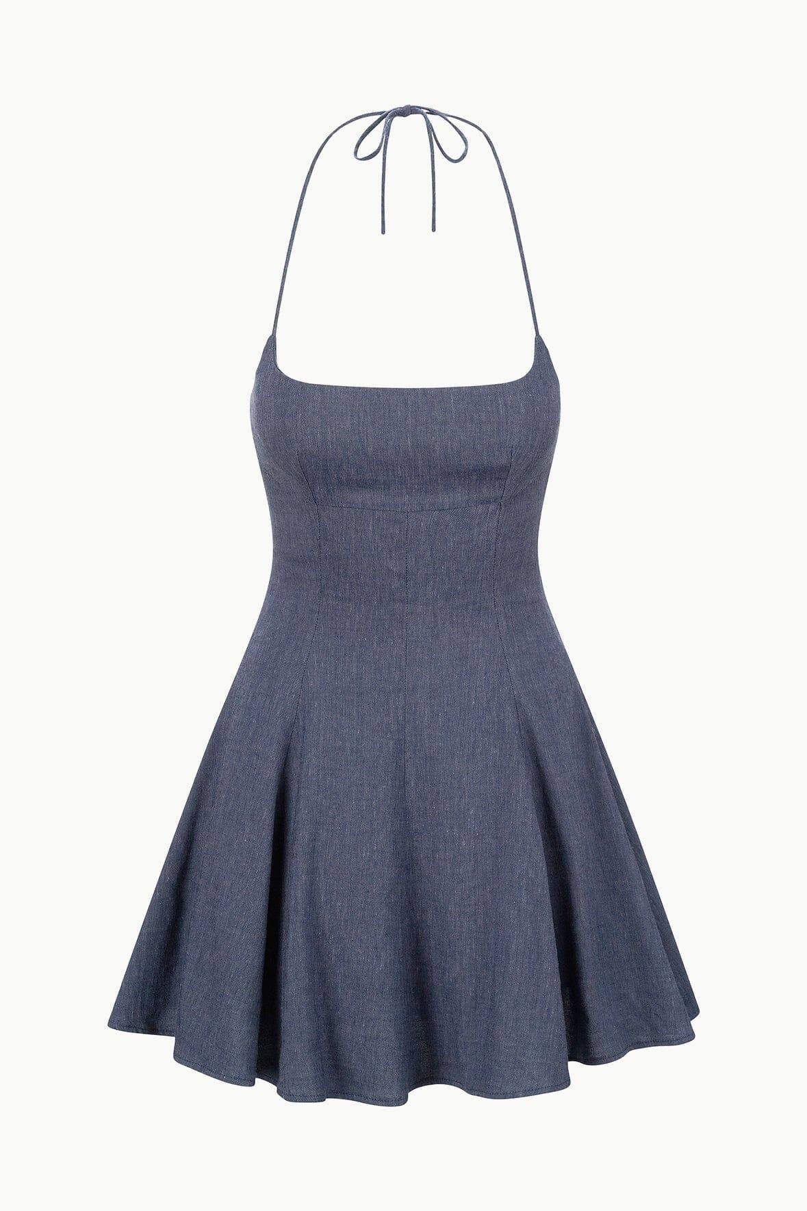 LEONE LINEN DRESS | CHAMBRAY Product Image