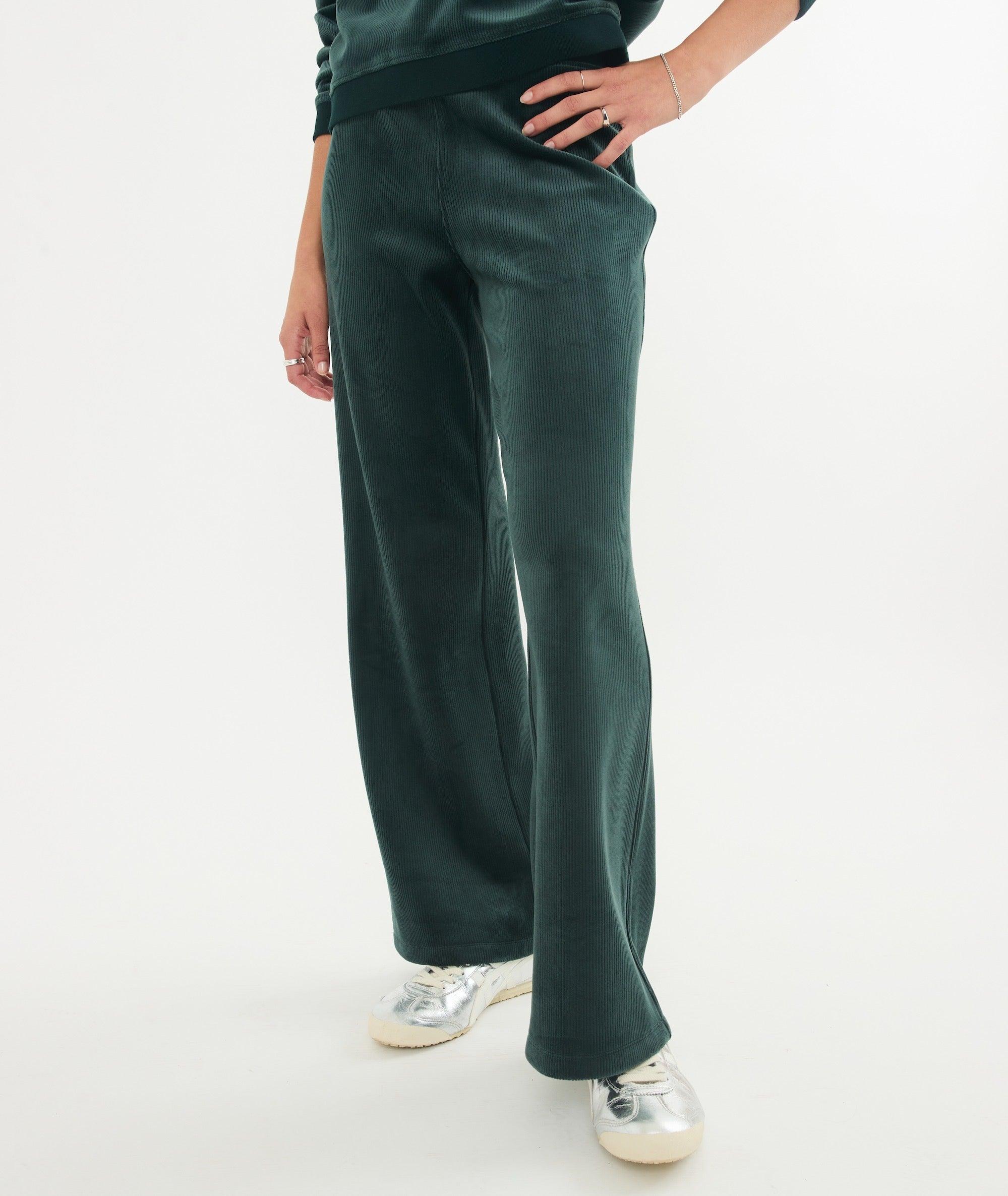 Cord Velour Wide Leg Pant Product Image