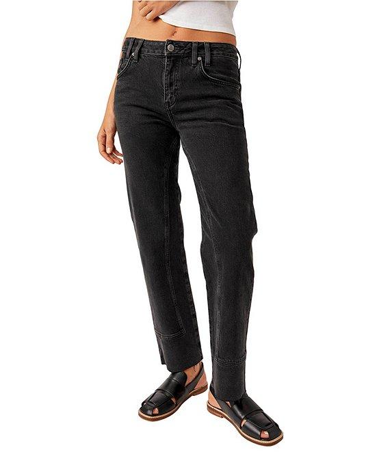 Free People Risk Taker High Rise Straight Leg Jeans Product Image
