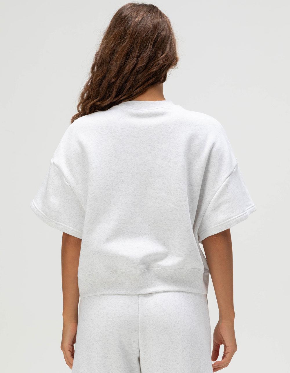 NIKE Sportswear Club Fleece Womens Loose Top - LIGHT GRAY Product Image