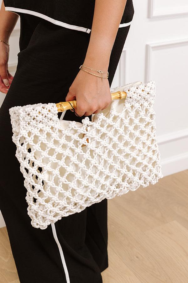 Coastal Cutie Crochet Clutch in Ivory Product Image