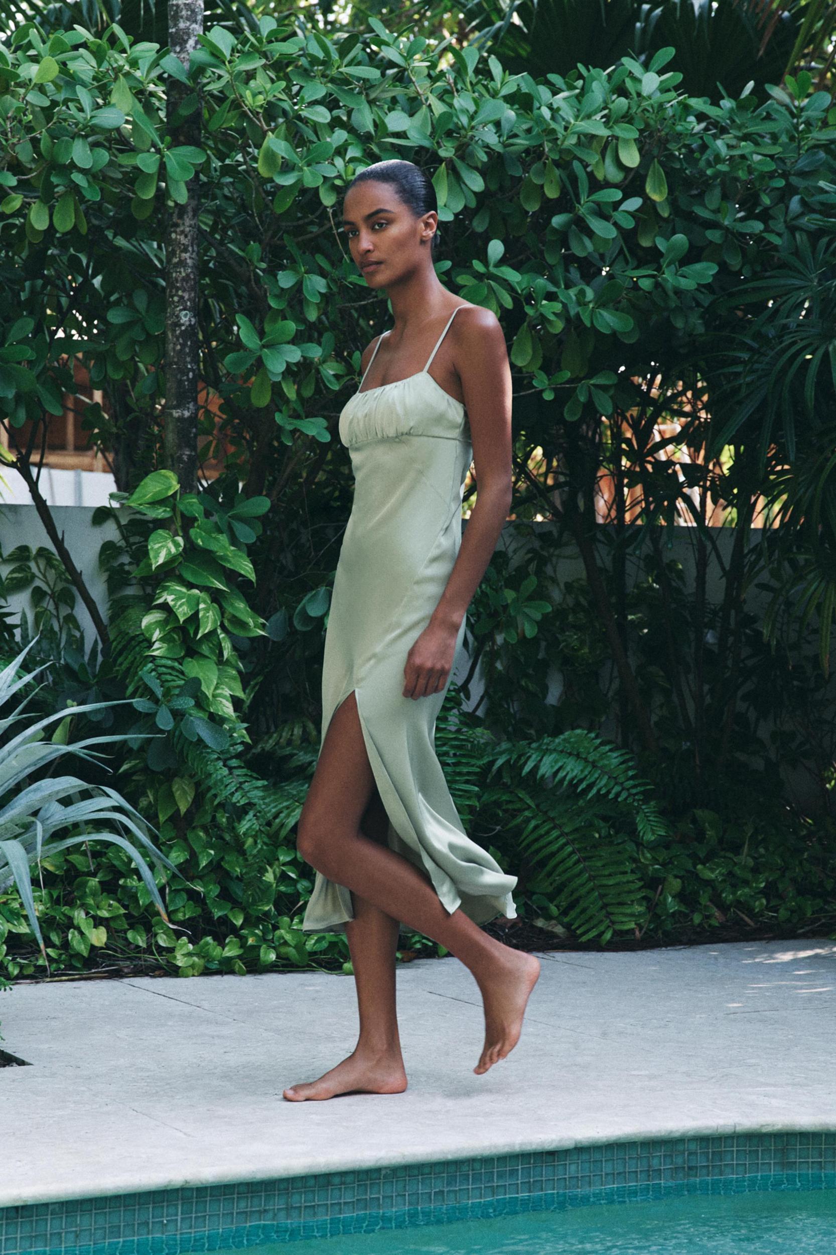 SATIN SLIP DRESS Product Image