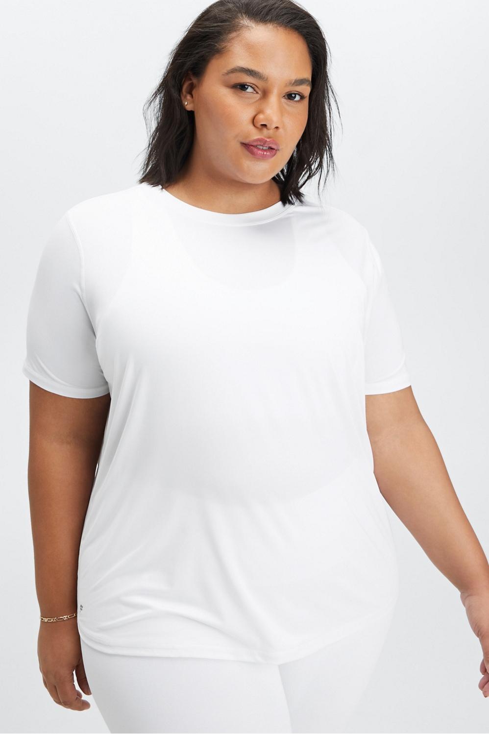 Fabletics Phoenix Lite Short-Sleeve Top Womens white Size XXL Product Image