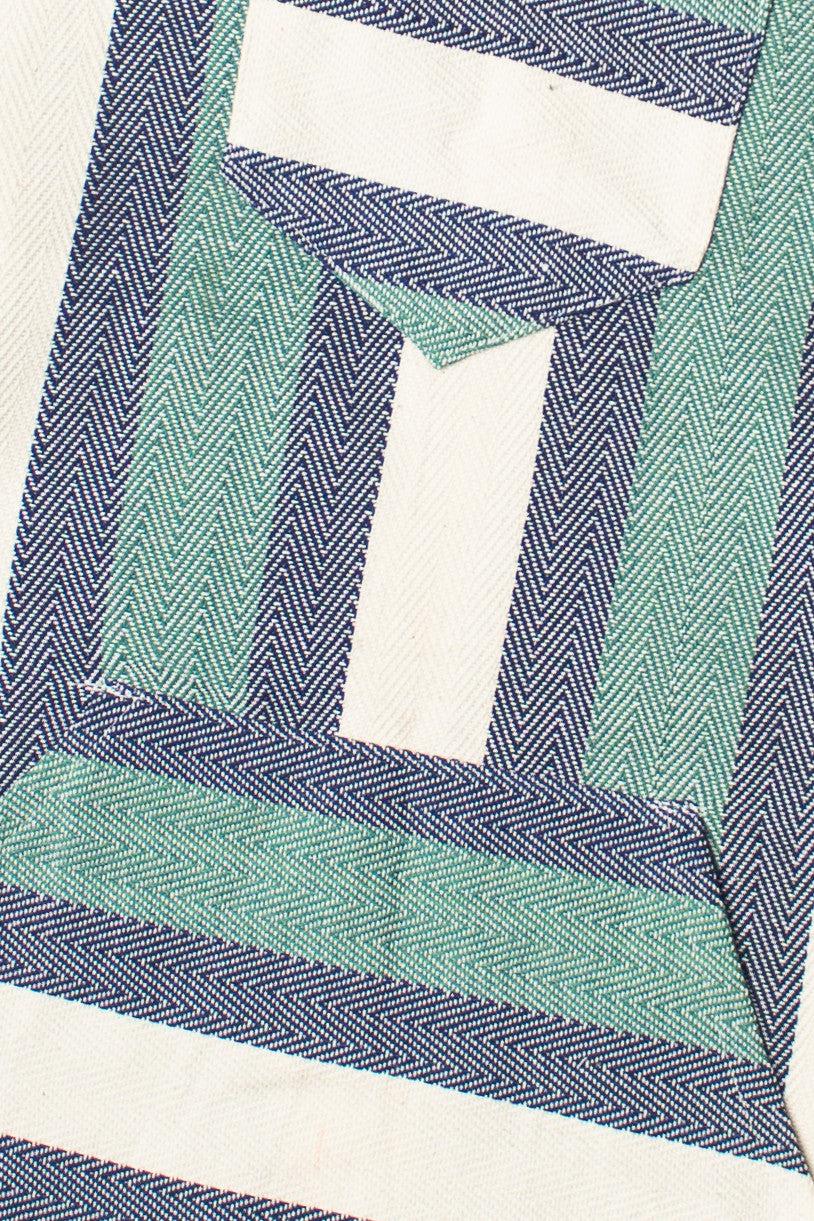 Lightweight Green & Navy Baja Hoodie Product Image