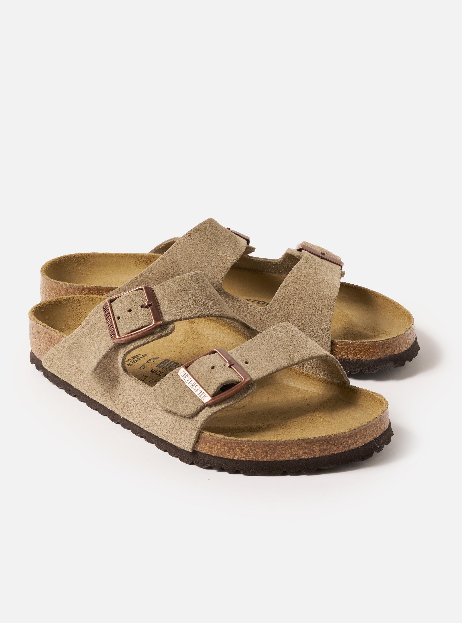 Birkenstock Arizona in Taupe Suede Leather Product Image