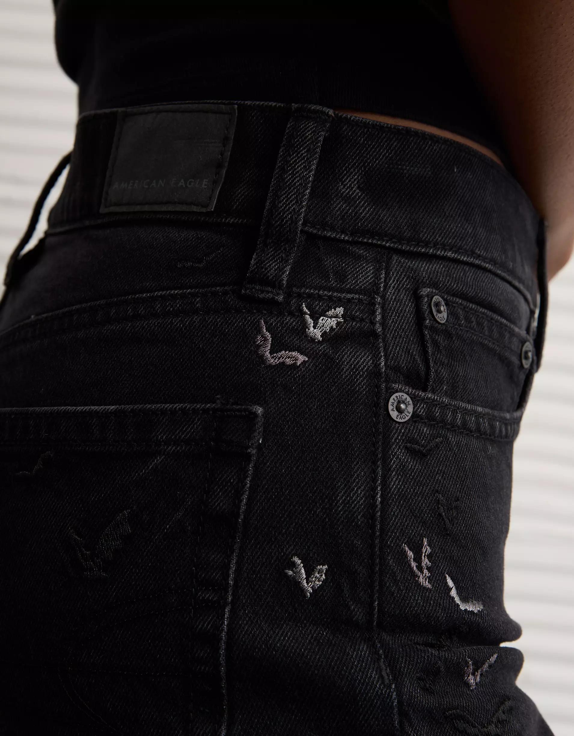 AE Stretch Super High-Waisted Straight Jean Product Image