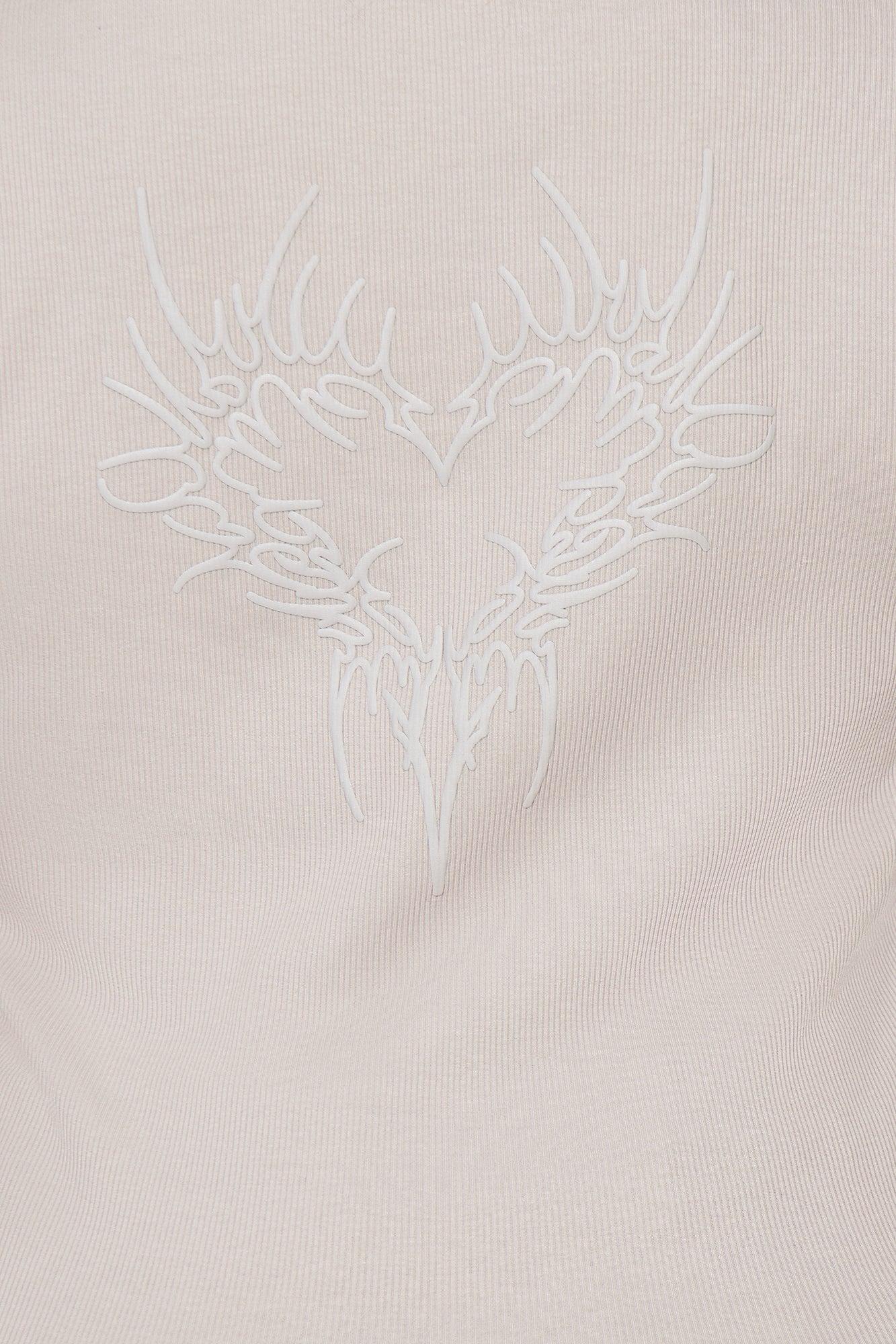 Edgy Vibe Ribbed HenleyTop - Light Grey Female Product Image