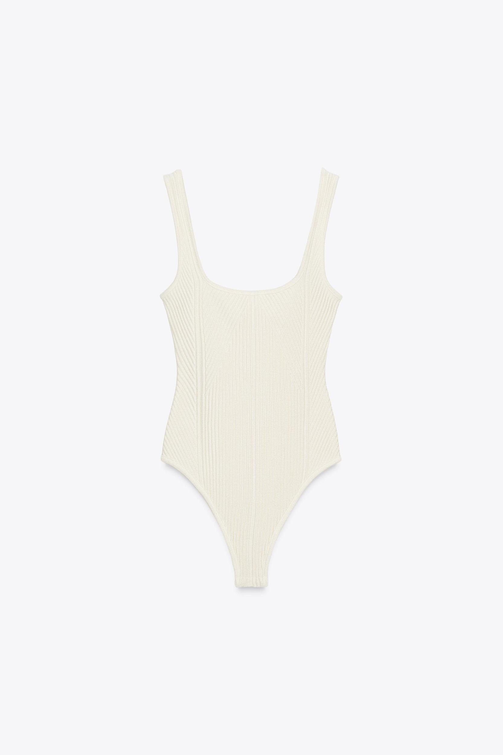 TEXTURED STRAPPY BODYSUIT Product Image