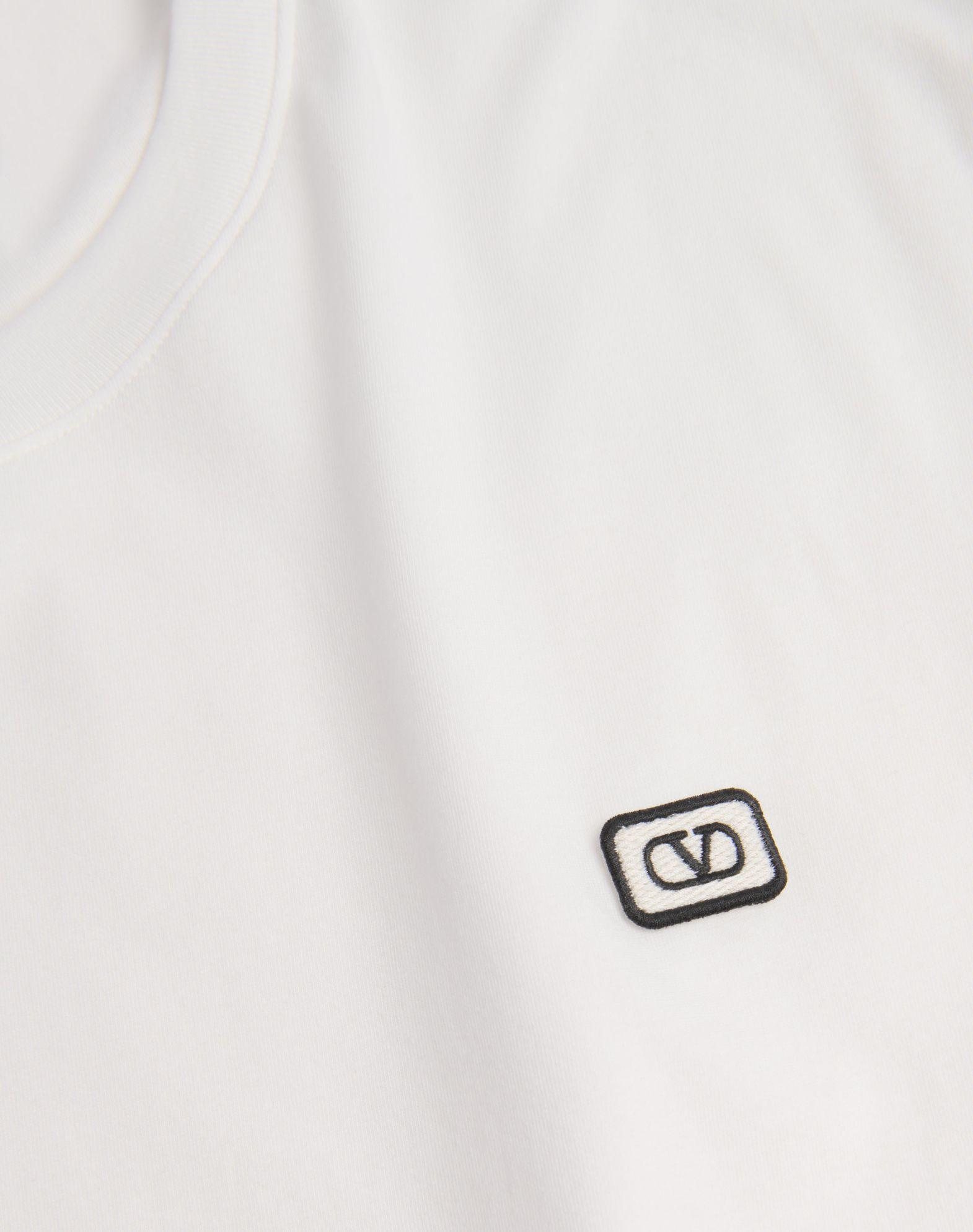 Cotton T-Shirt With Vlogo Patch Product Image