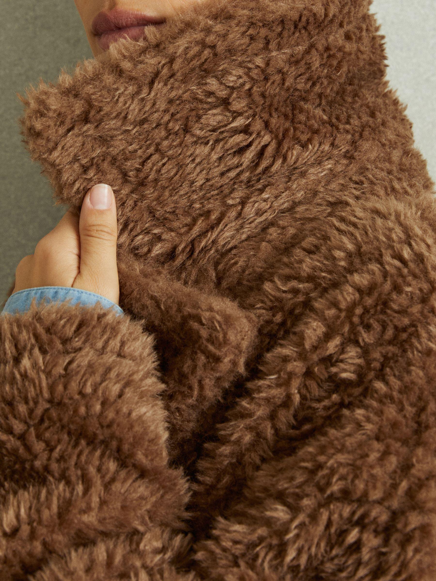 Teddy Coat with Wool in Brown Product Image