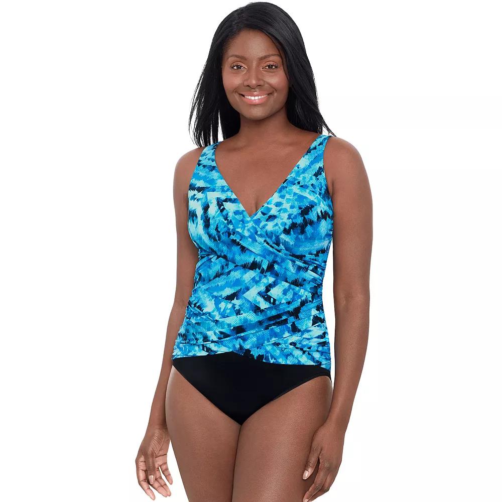 Women's Trimshaper Megan Control Fit One-Piece Swimsuit, Size: 12, Reverberate Product Image