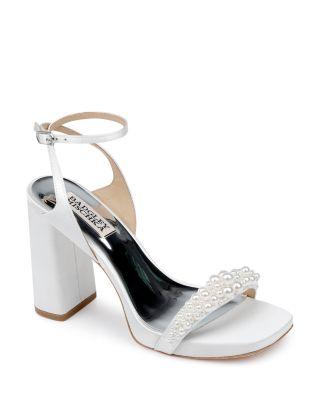 Women's Calida Square Toe Adorned High Heel Platform Sandals   Product Image