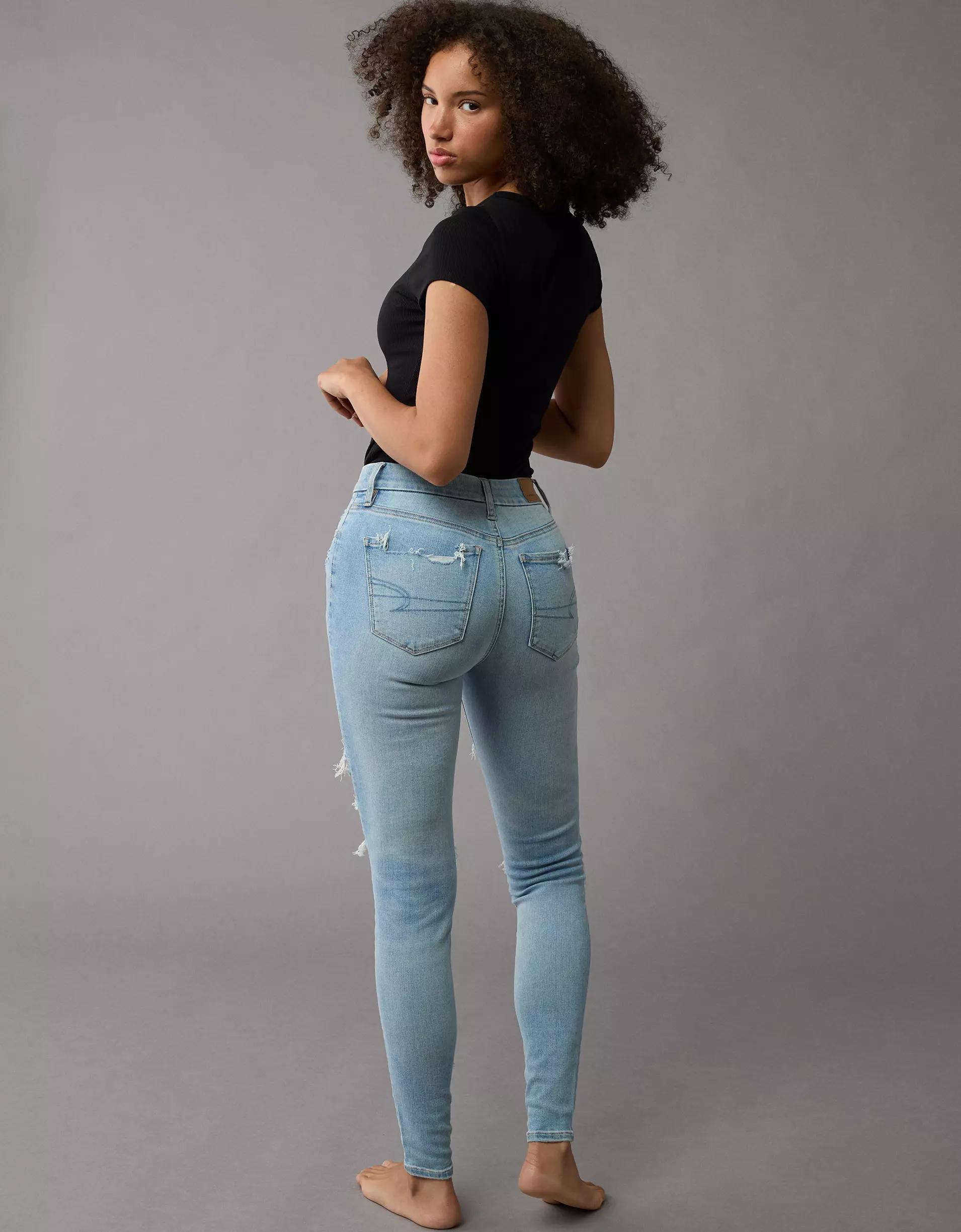 AE Next Level Curvy High-Waisted Ripped Jegging Product Image