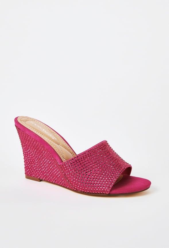 JustFab Margaux Platform Loafer Pump Womens Black/ White Size 8.5 Product Image