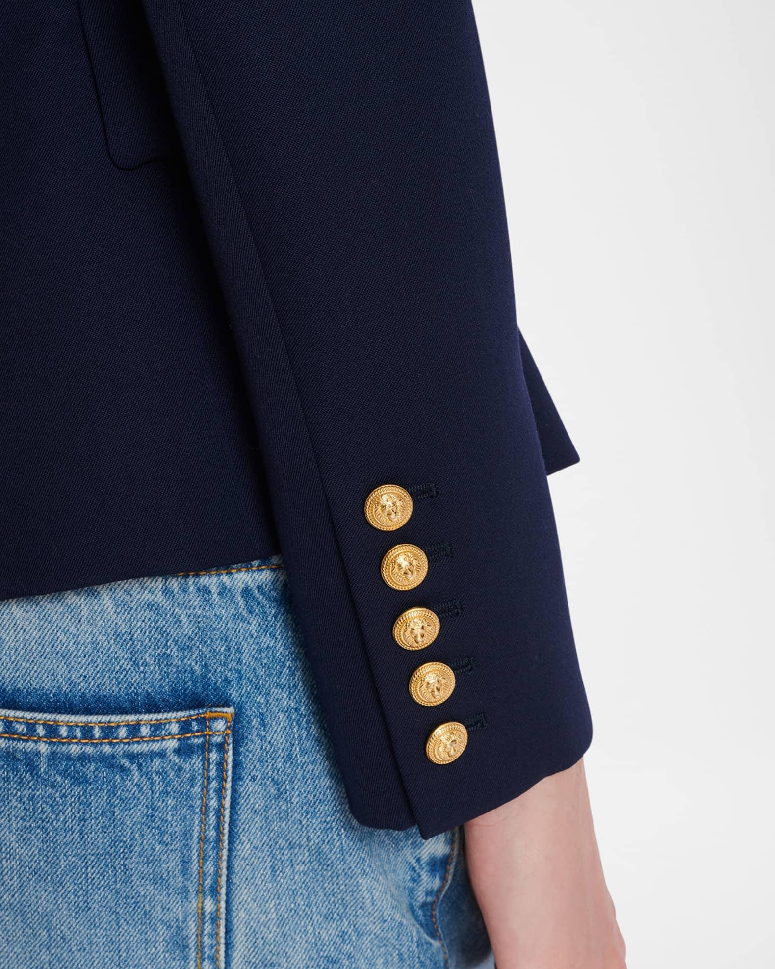 6-Button Fitted Wool Jacket Product Image