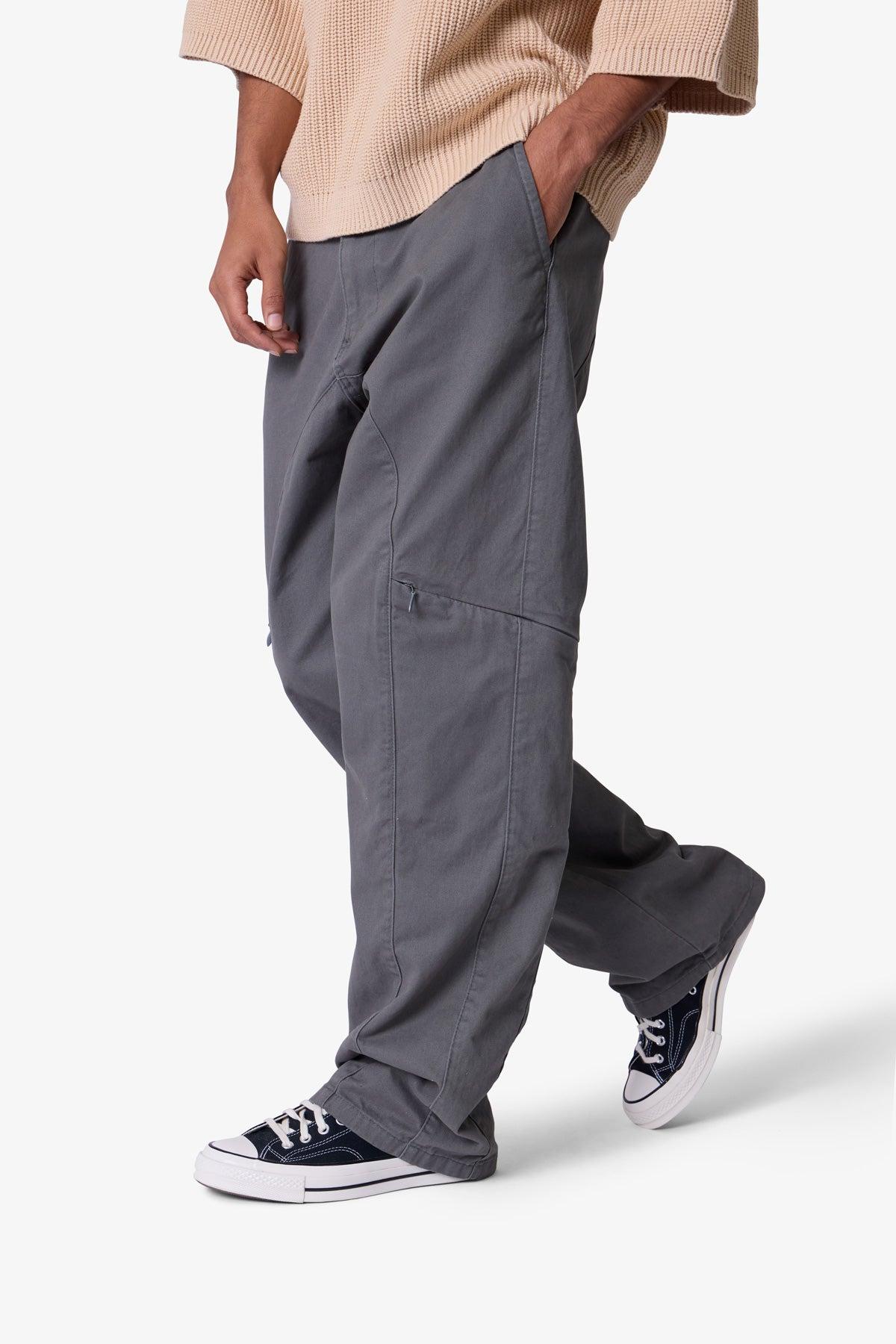 Secret Zipper Cargo Pants - Grey Product Image
