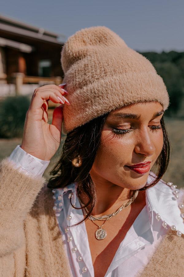 Snowy Afternoon Ultra Soft Beanie in Iced Latte Product Image