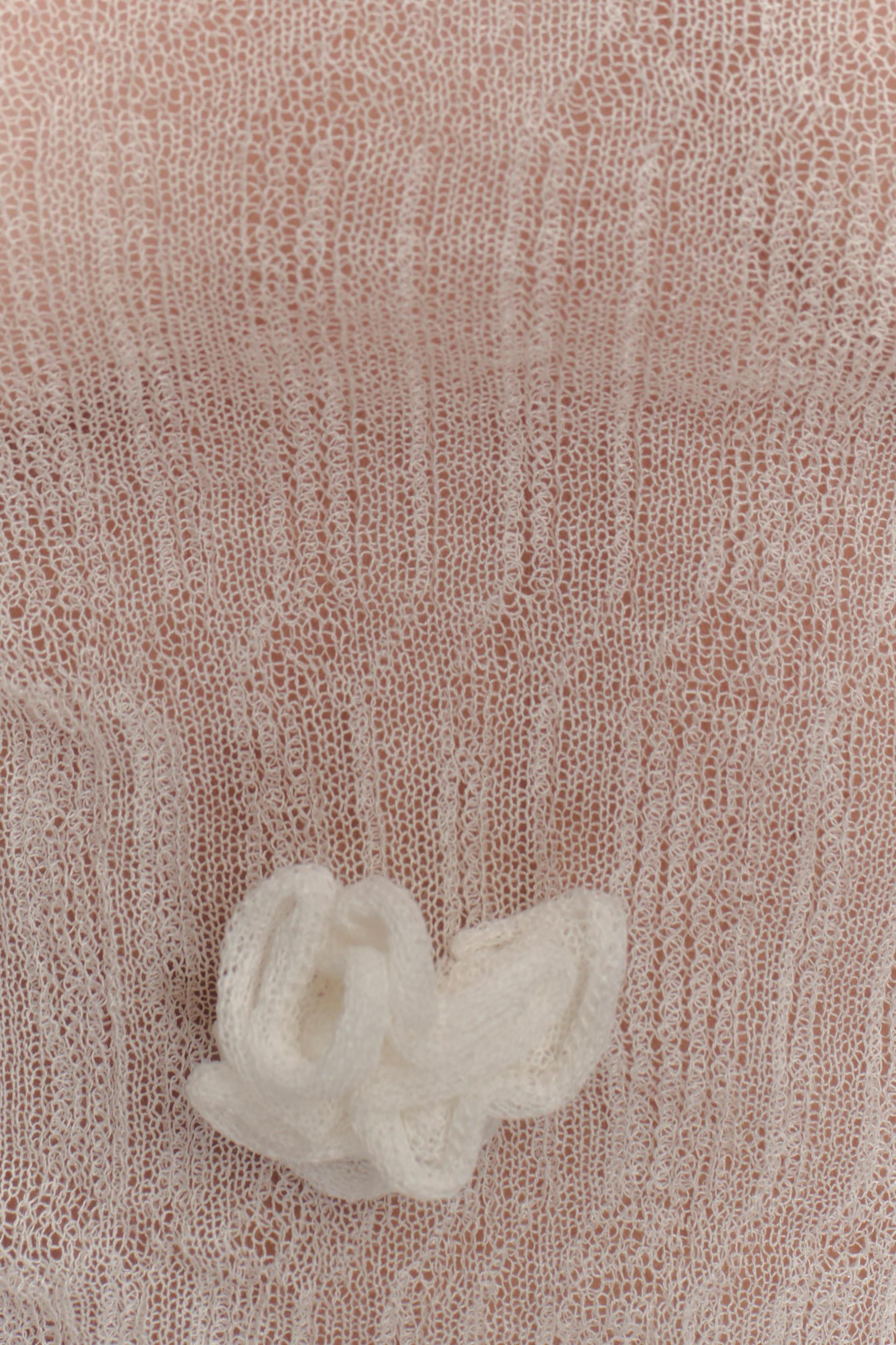 Orianna Orchid Long Sleeve Knit Top - Ivory Product Image