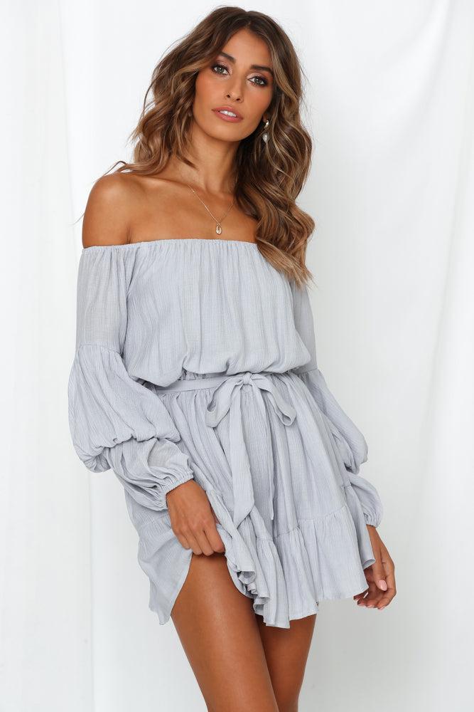 Always The Love Songs Dress Grey Product Image