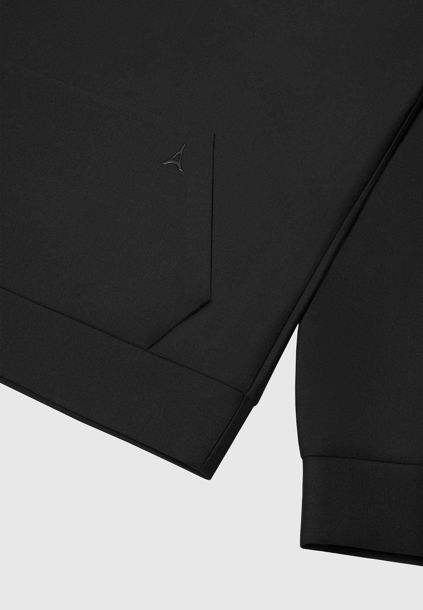 Neoprene Regular Fit Hoodie - Black Male Product Image