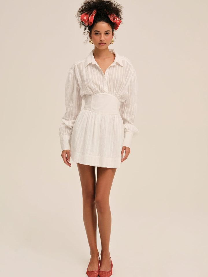 Charlie Mini Dress — White Product Image