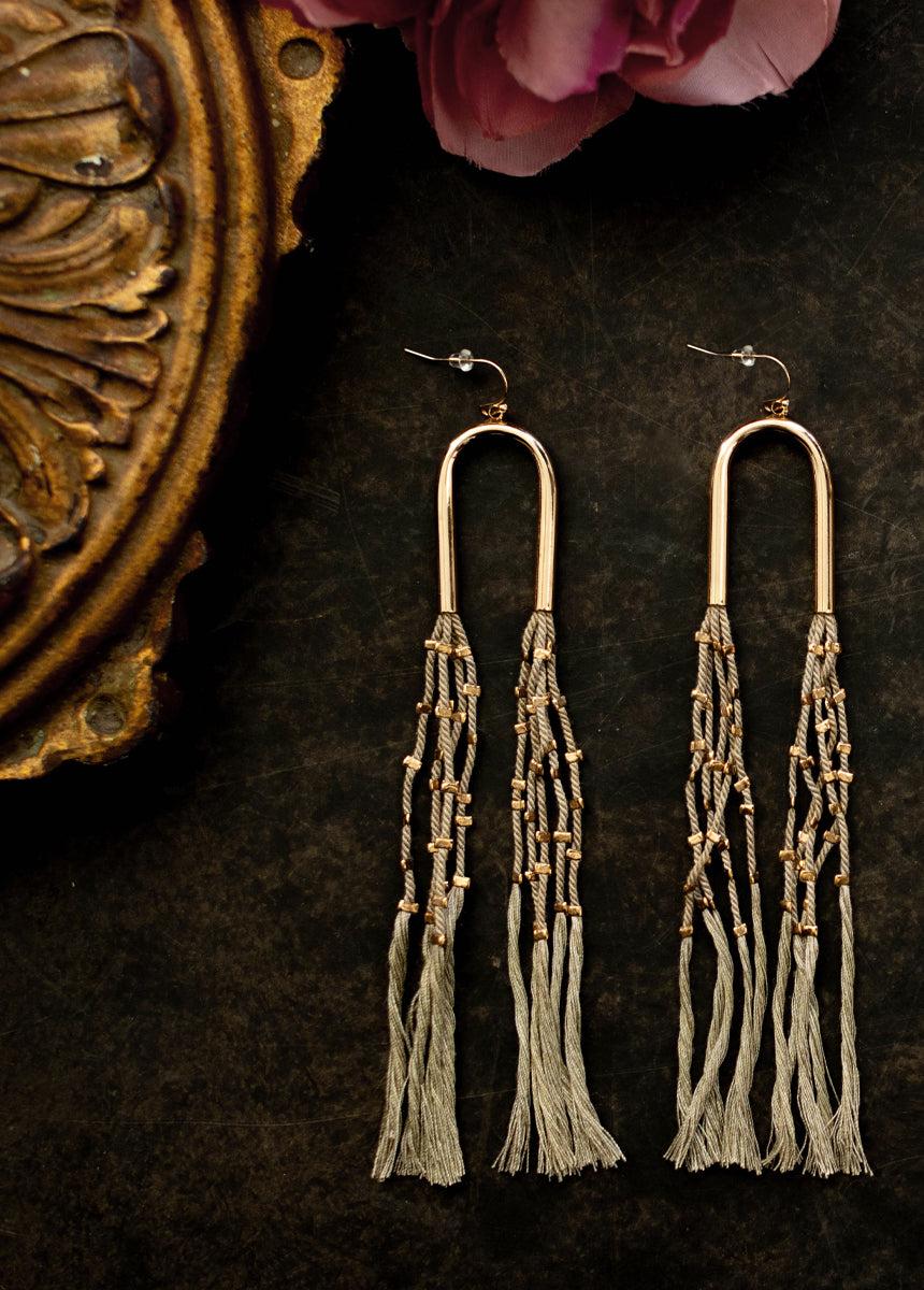 Cassio Earrings in Olive Female Product Image