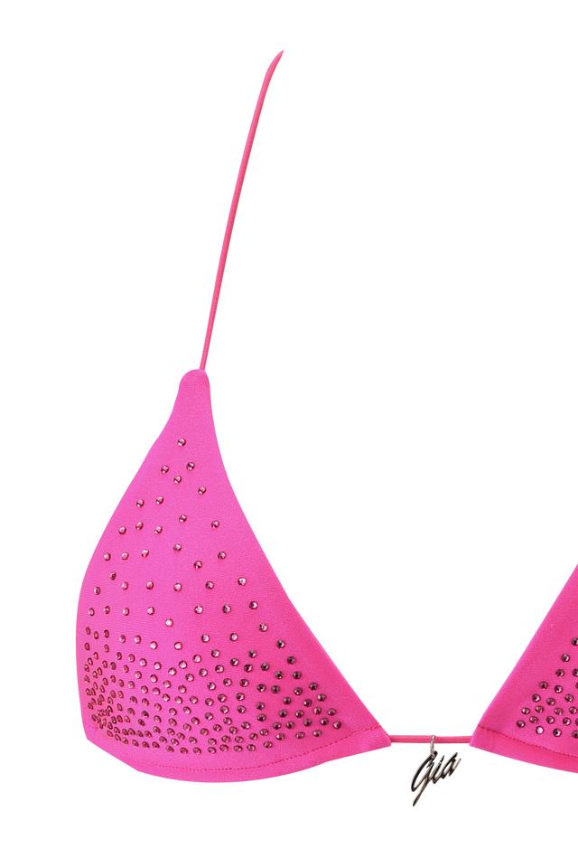 BAMBI DIAMANTE BIKINI TOP - NEON PINK Product Image