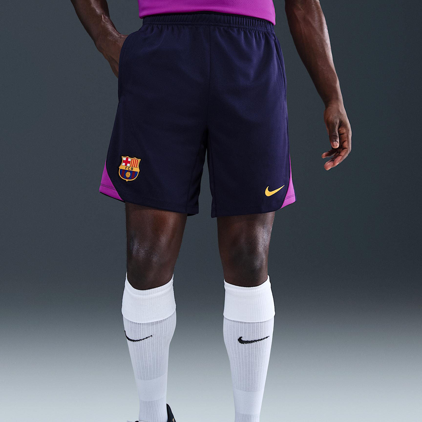 FC Barcelona Strike Nike Mens Dri-FIT Soccer Knit Shorts | HJ6750-594 Product Image