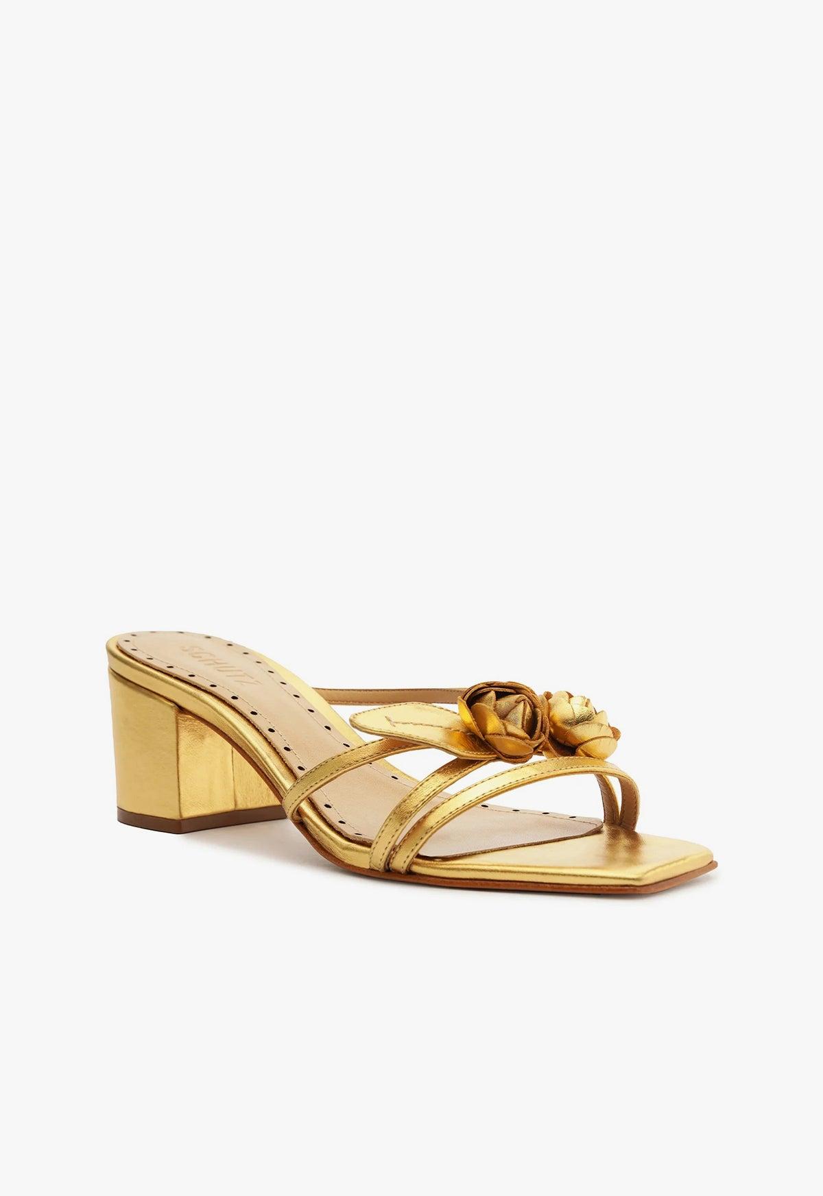 Alma Metallic Leather Sandal Female Product Image