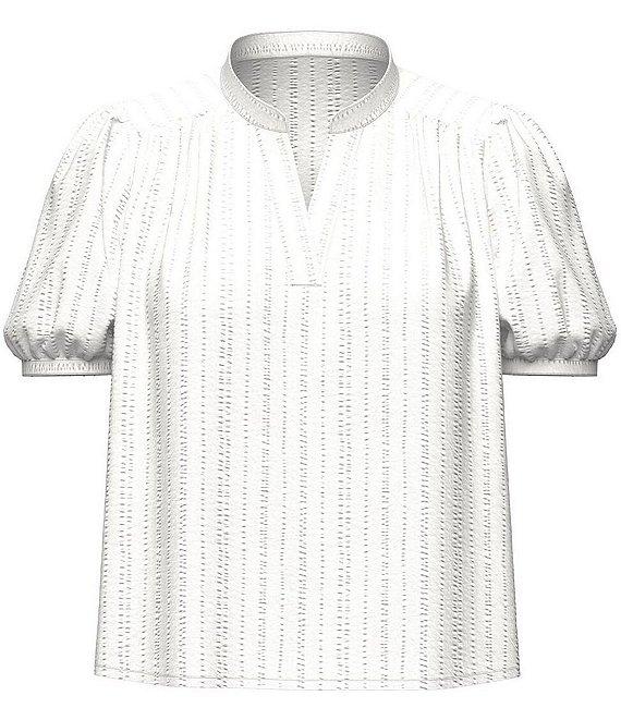 Levi's® Amelie Vertical Line Poplin Short Sleeves Blouse Product Image