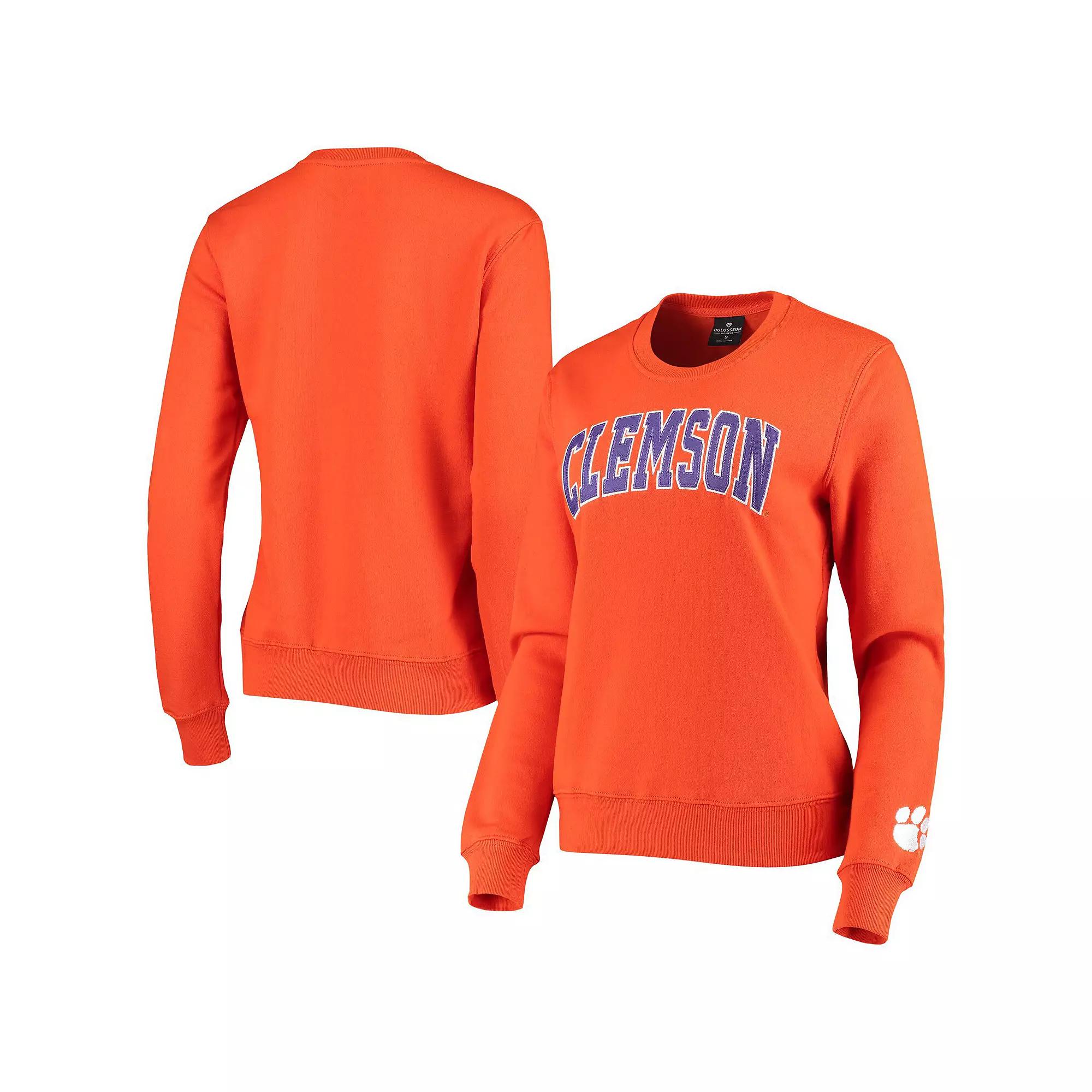 Women's Colosseum Orange Clemson Tigers Campanile Pullover Sweatshirt,  Product Image