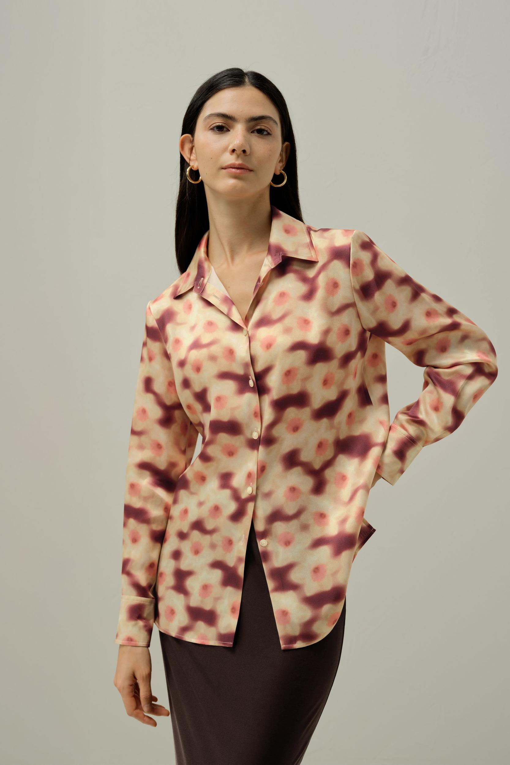 Daffodil Print Silk Blouse - Made With Liberty Fabric Product Image