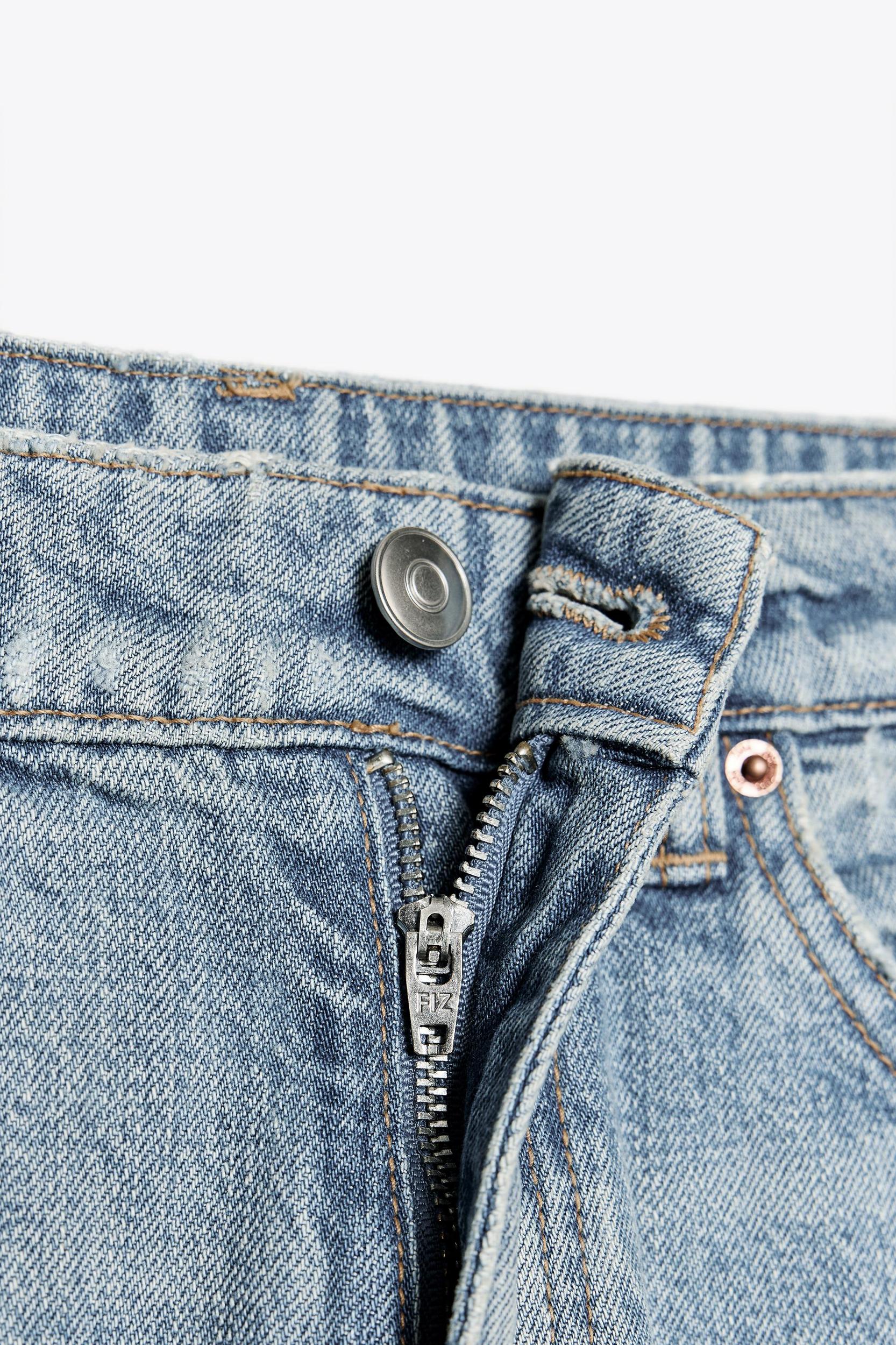 RIPPED BAGGY DENIM JORTS Product Image