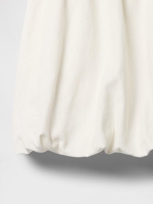 Linen-Blend Bubble Mini Skirt Product Image