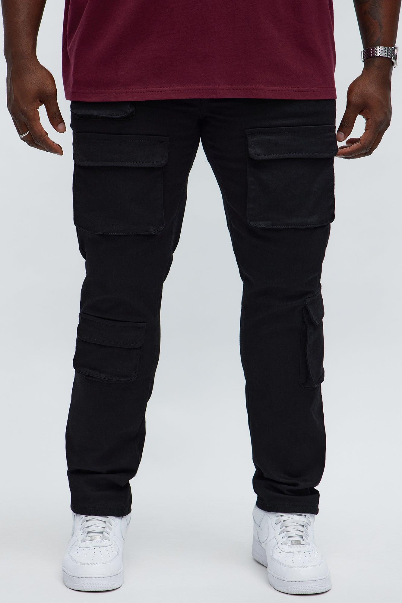 Skinny Pocket Me Cargo Pants - Black Male Product Image
