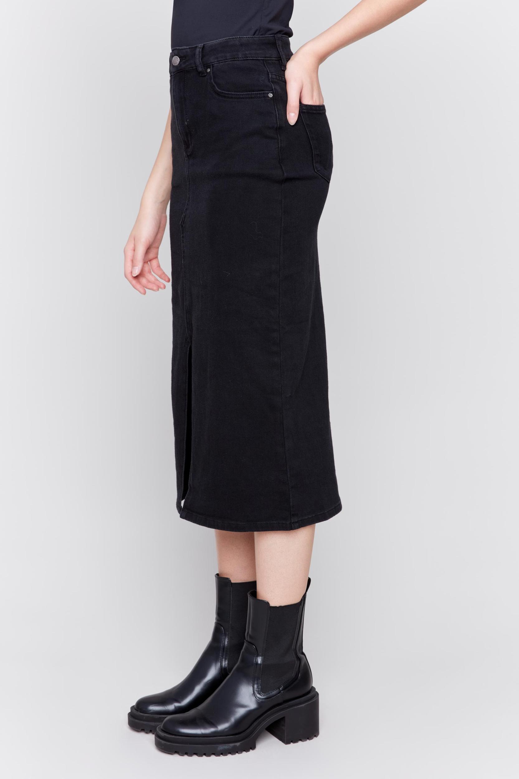 Long Denim Skirt Product Image