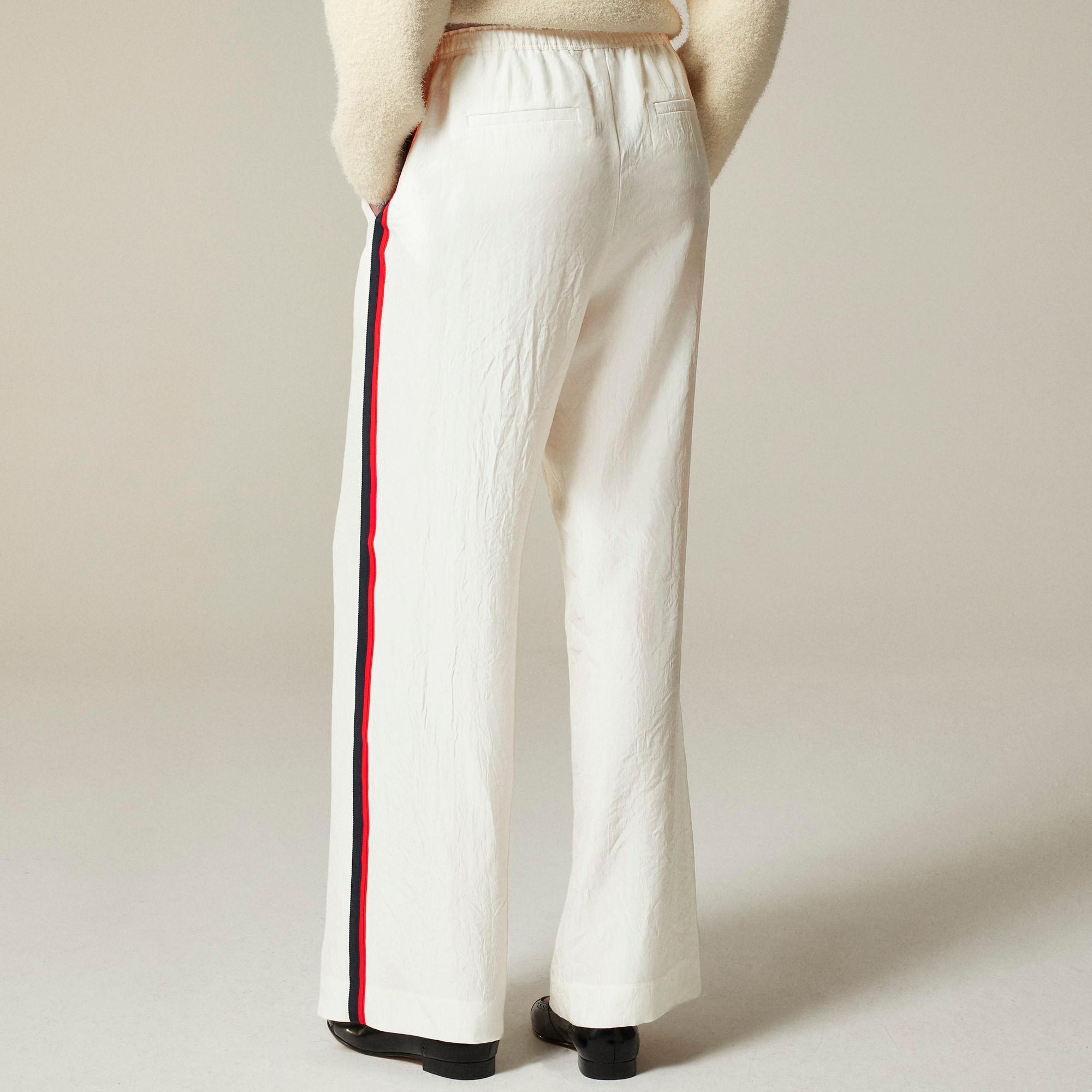 Stratus side-stripe pant in textured satin Product Image