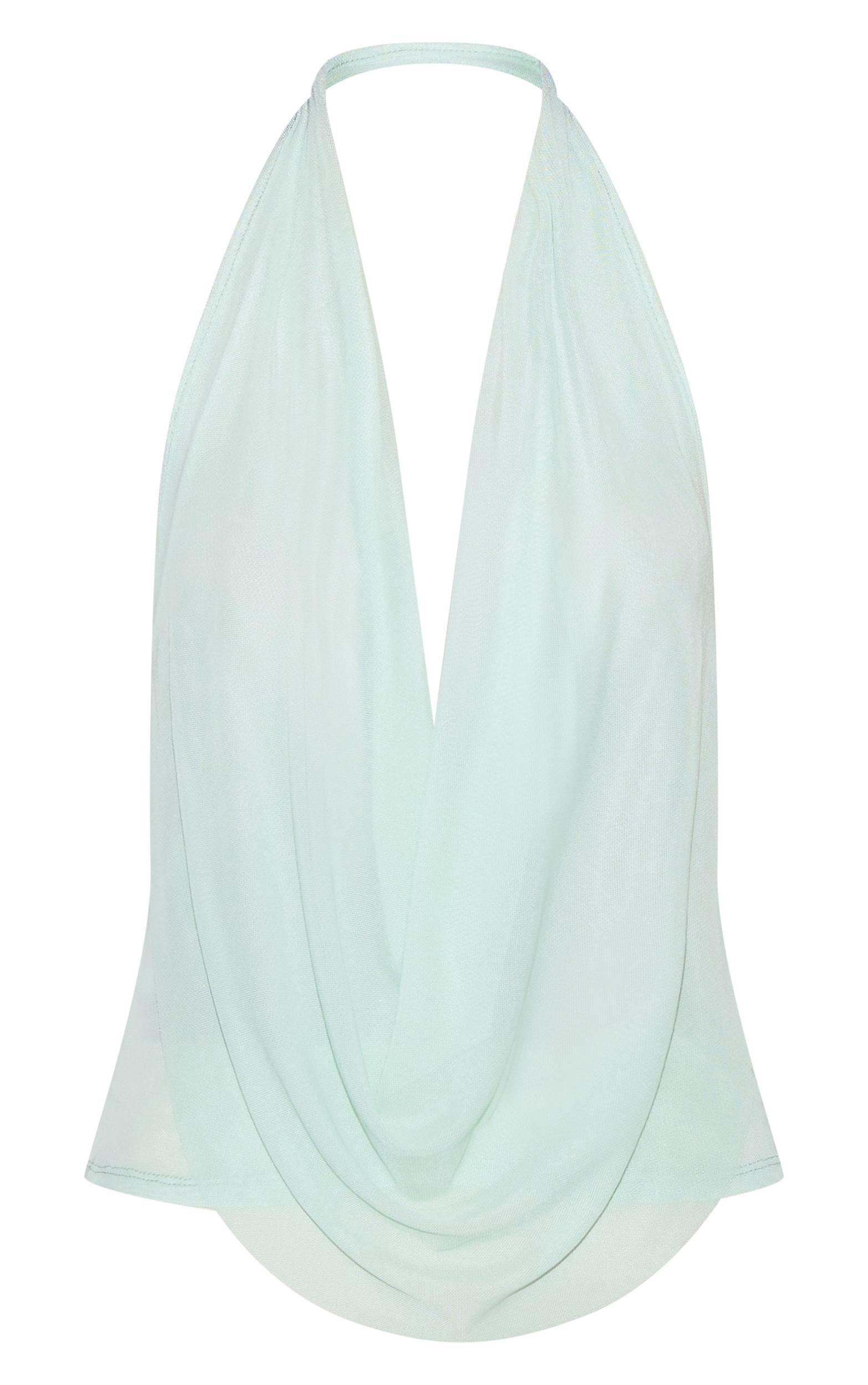 Mint Mesh Halter Neck Top Product Image