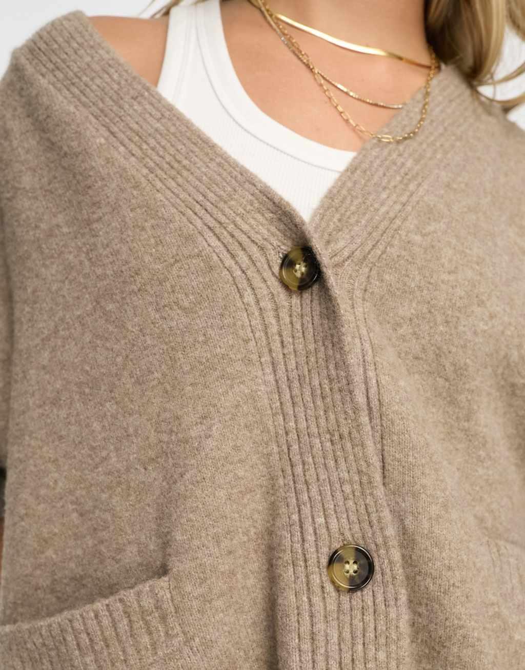Monki knit button front cardigan Product Image