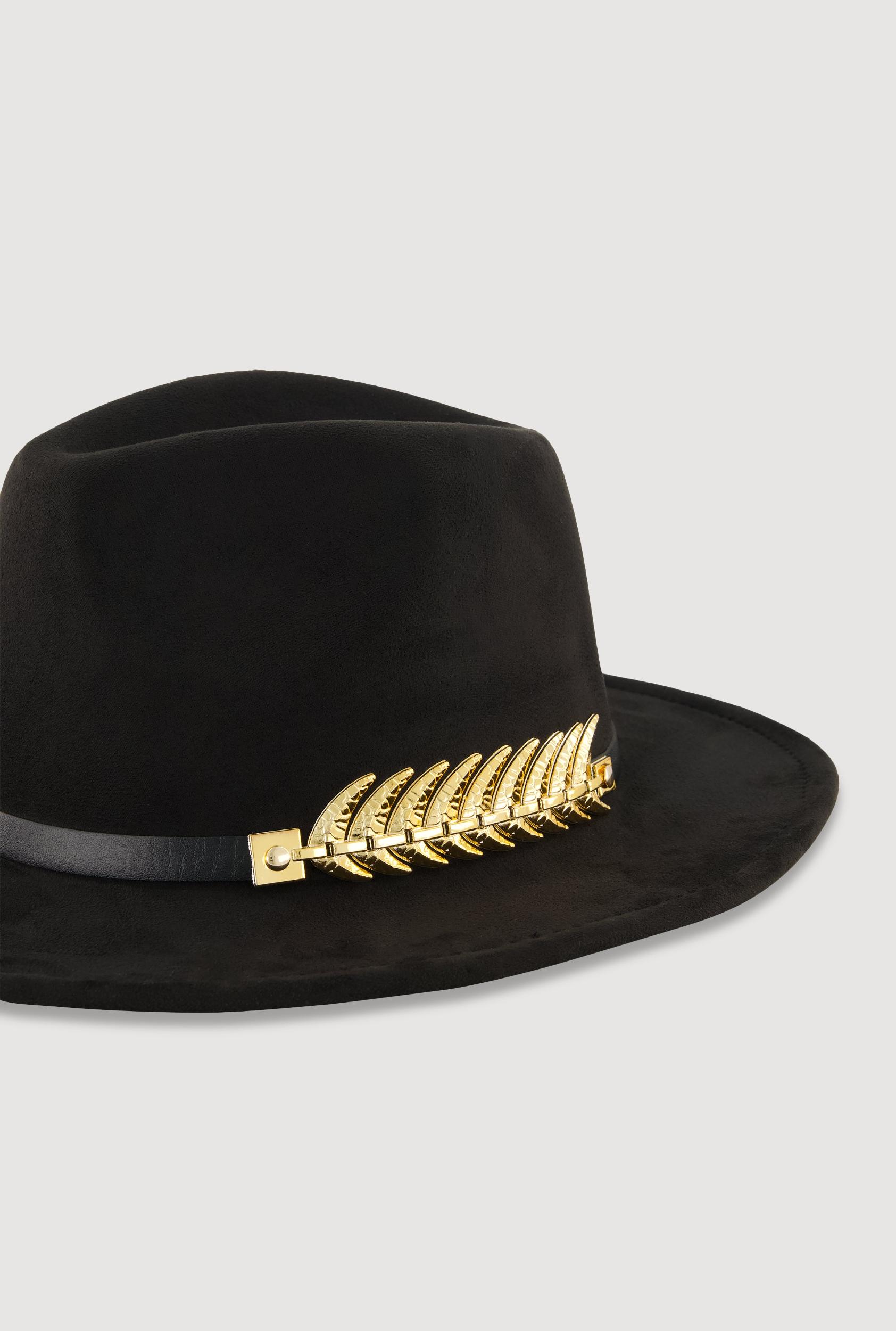 Metallic Detail Hatband Faux Suede Cowboy Hat Female Product Image