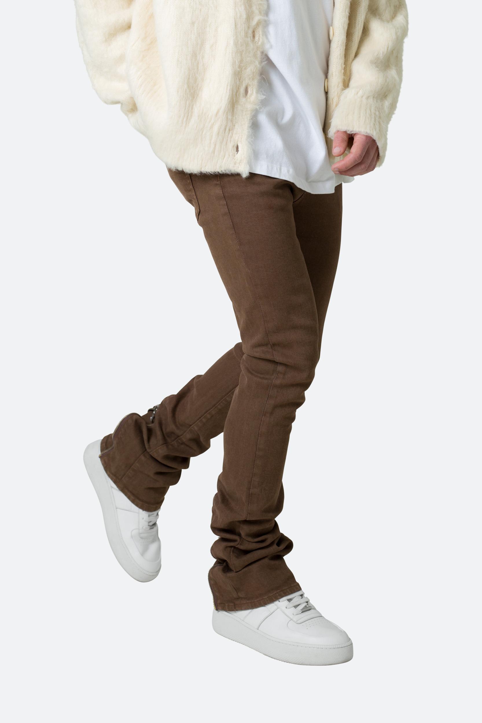 X491 Convertible Skinny Denim - Brown Product Image