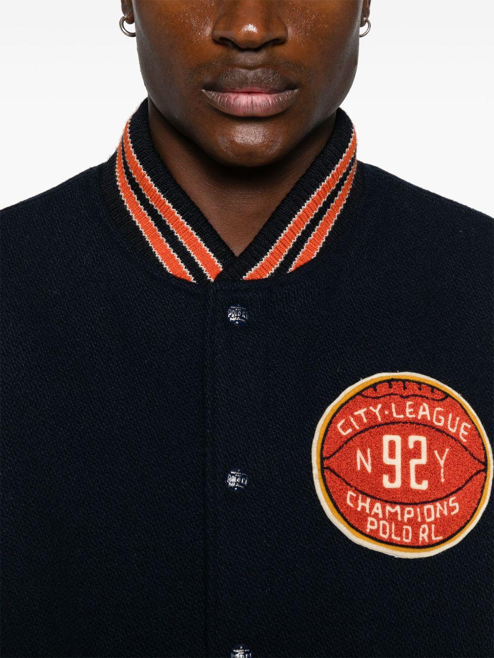 chenille-patch bomber jacket Product Image
