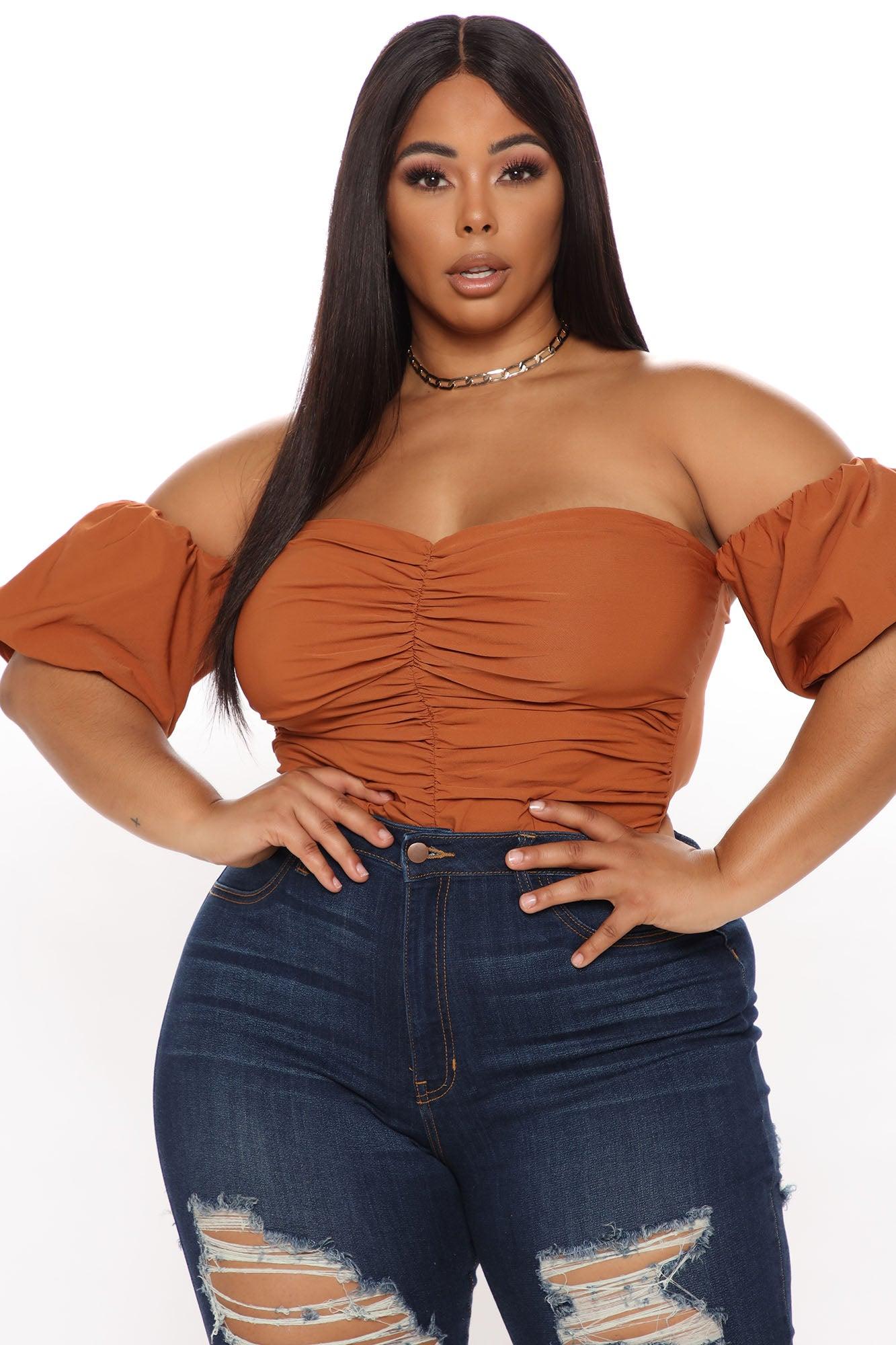 With Desire Bodysuit - Rust Product Image