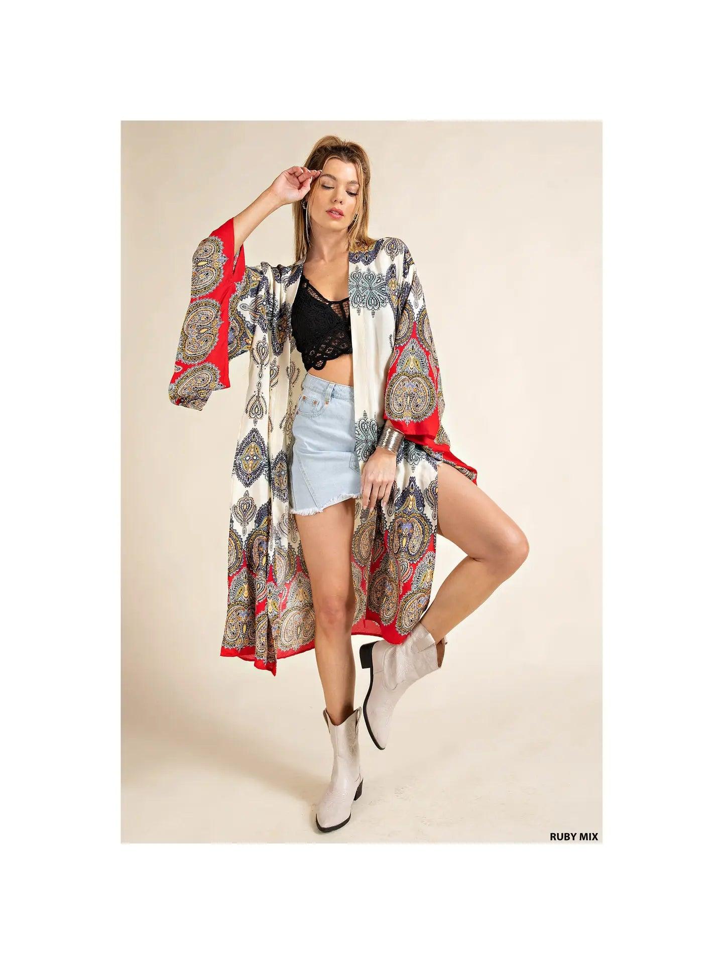 Long Pattern Kimono Product Image