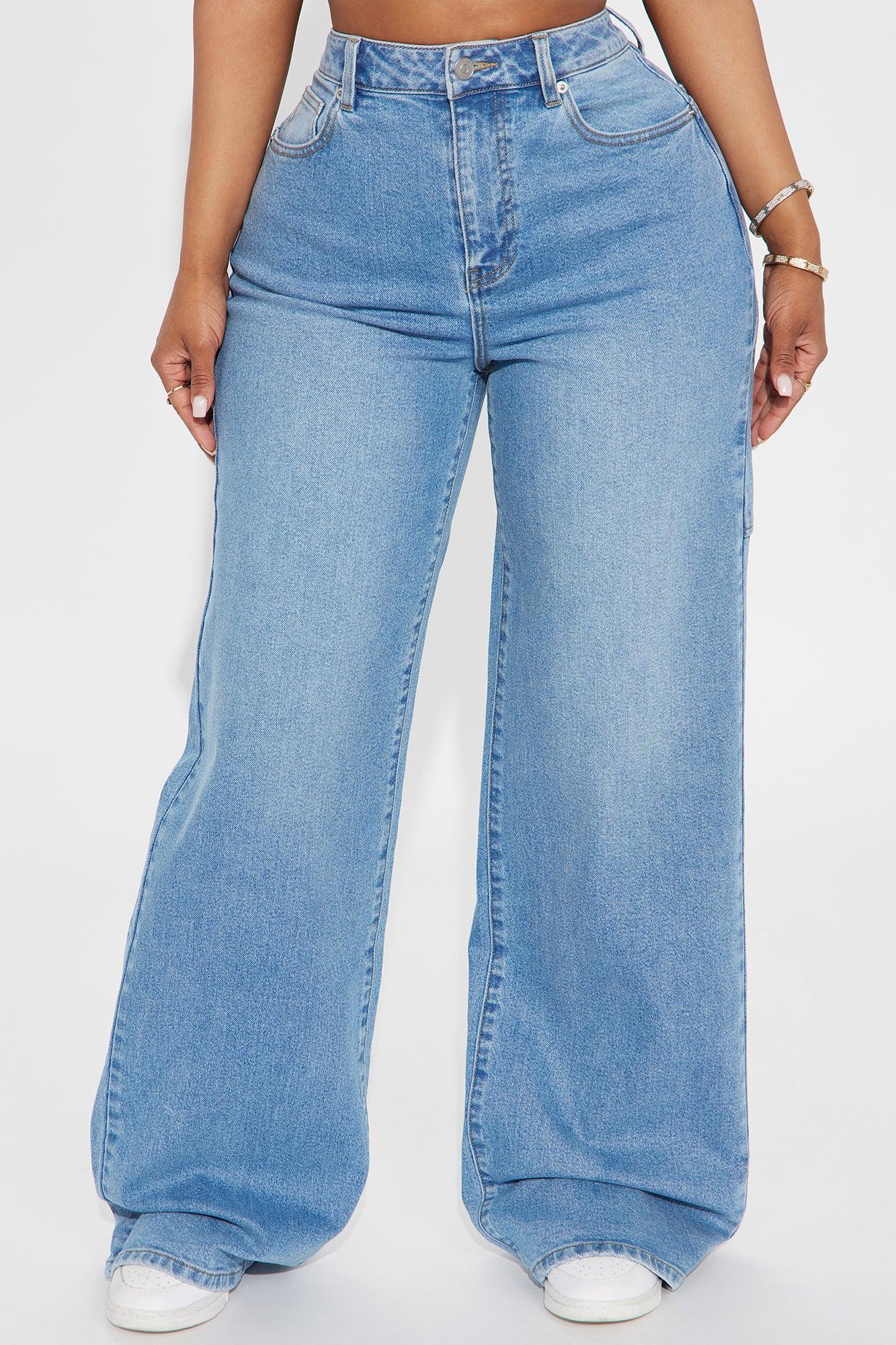 Palmer Carpenter Wide Leg Jeans - Light Wash Female Product Image