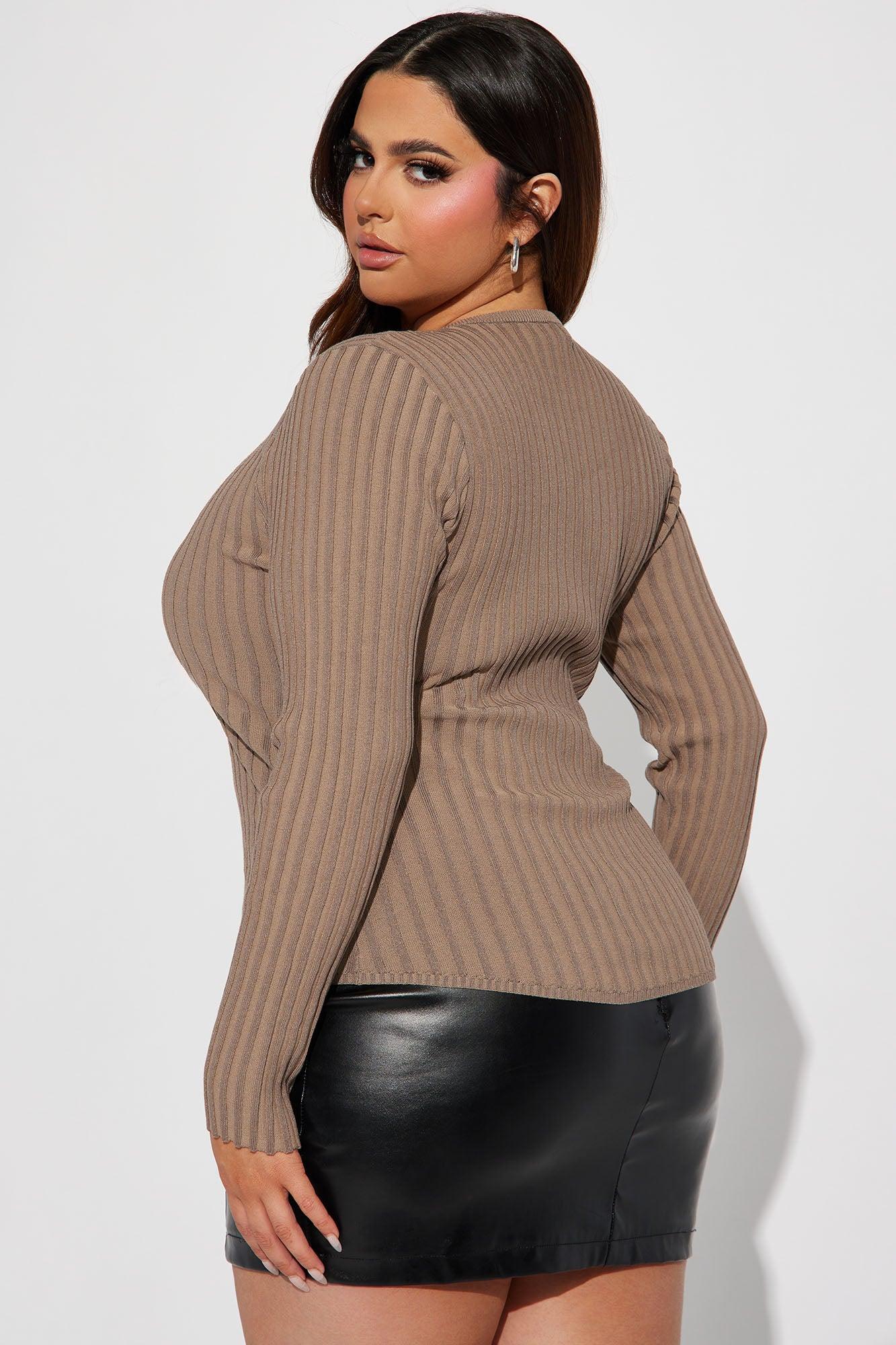 Citra Ribbed Sweater - Brown/combo Product Image