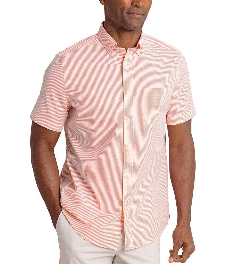 Southern Tide Stretch Stripe Seersucker Follyfield Short Sleeve Woven Shirt Product Image