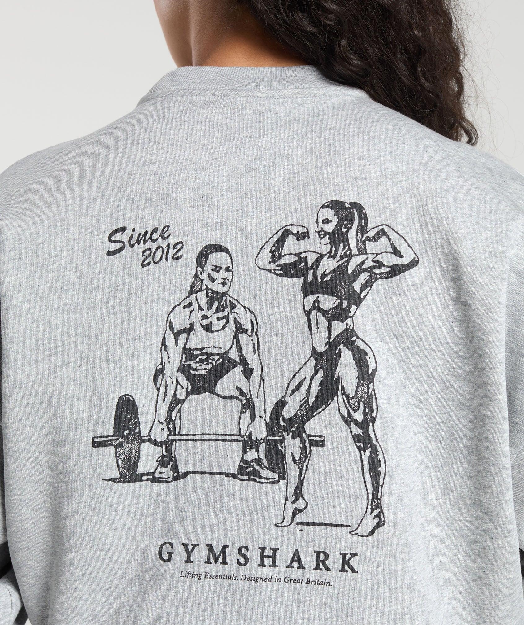 Gymshark Two Strong Women Sweatshirt - Light Grey Core Marl Female Product Image