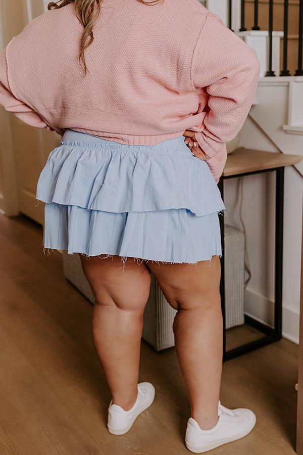 Exchanging Stories Skirt In Sky Blue Product Image